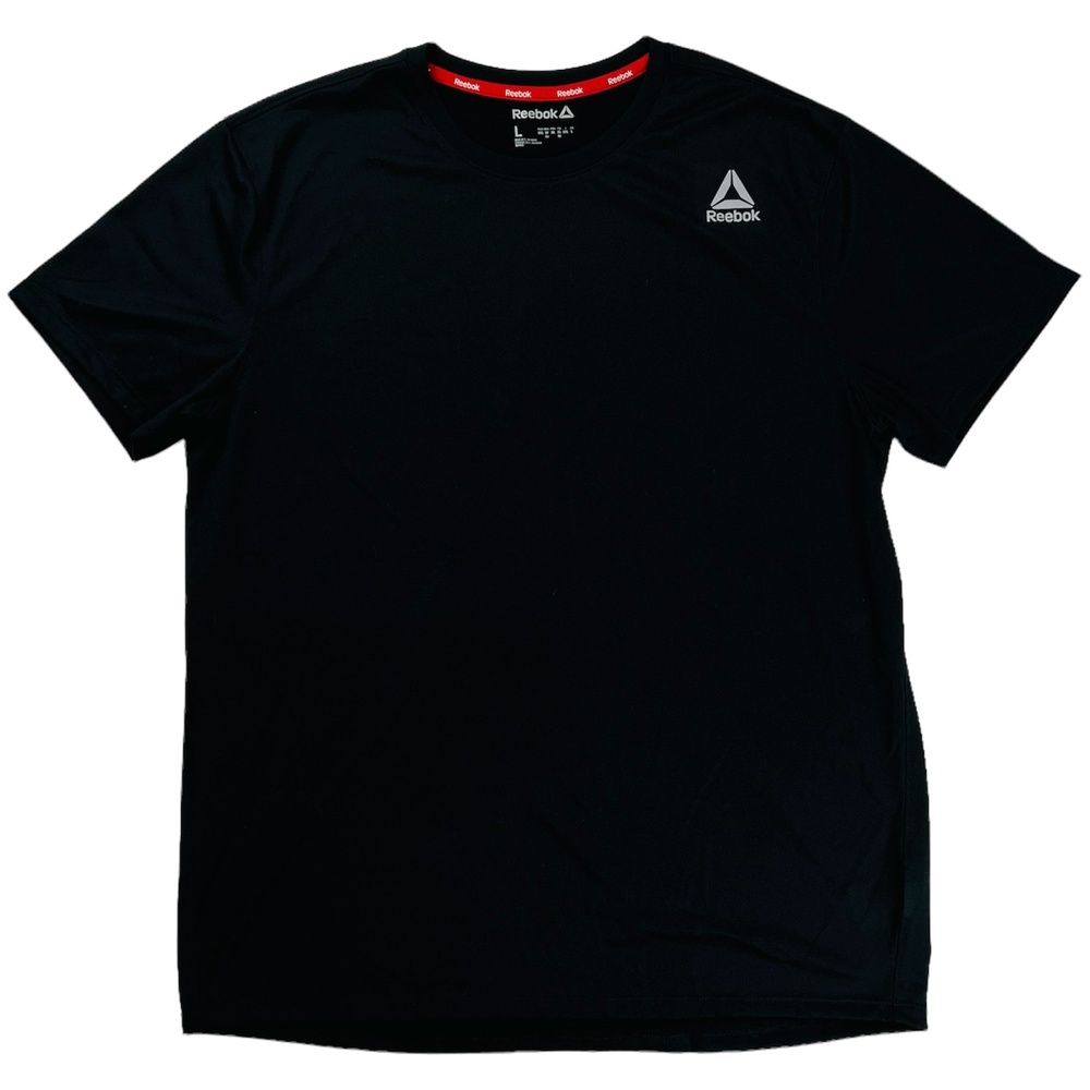 Reebok Crossfit Black Performance T Shirt Size Large EUC Logo on Shoulder